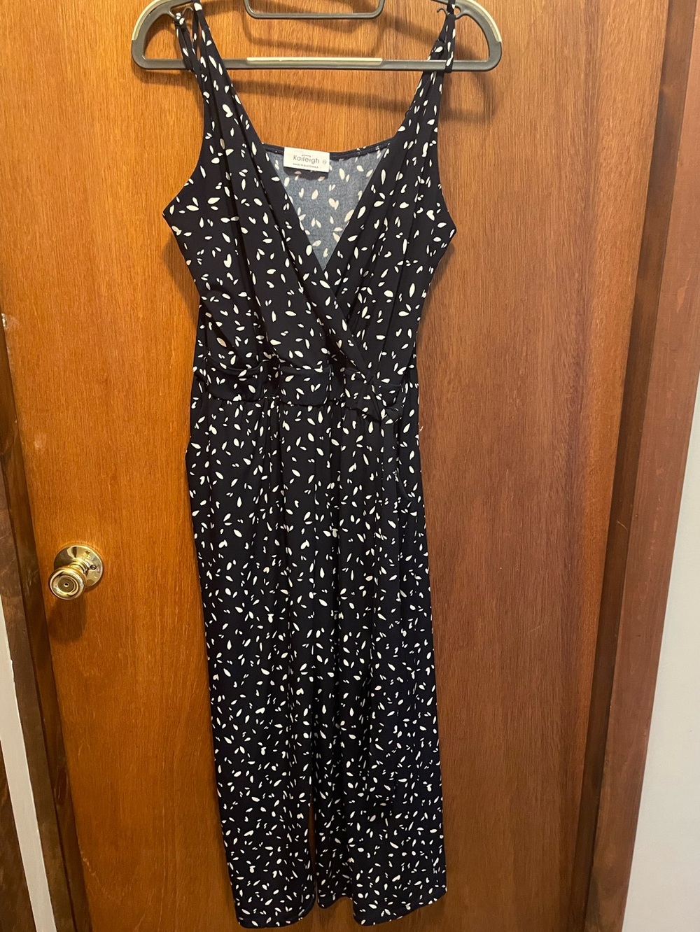 Kaileigh Black and White Printed Sleeveless Wrap Maxi Dress